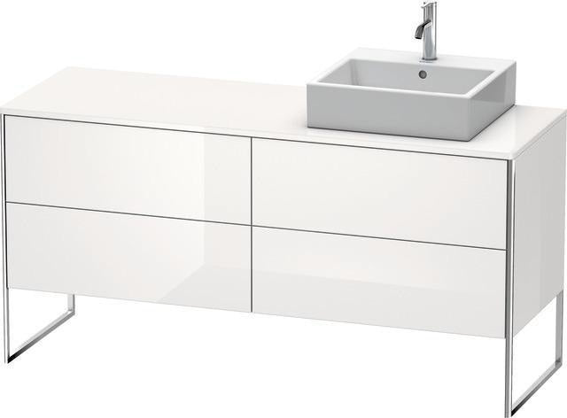 Duravit XSQUARE Waschtischunterbau 1600x400x548mm mit 4 Auszügen, Becken rechts