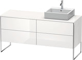 Duravit XSQUARE Waschtischunterbau 1600x400x548mm mit 4 Auszügen, Becken rechts
