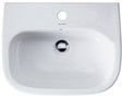 Duravit D-Code Waschtisch 550 mm weiß mit Überlauf und Hahnlochbank – Wandmontage