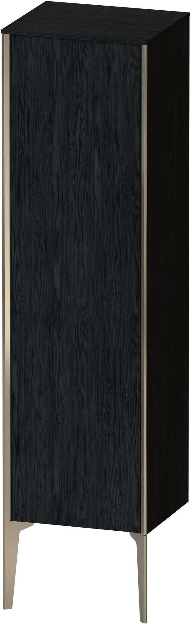 DURAVIT XViu Halbhochschrank 1330 mm Eiche Schwarz matt – Wandhängend mit Tip-on
