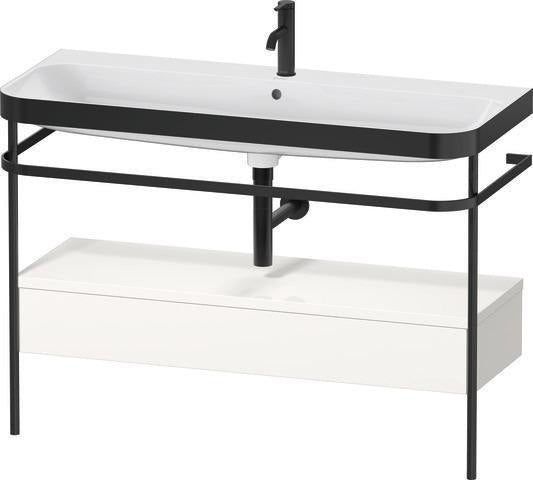 Duravit Waschtischset HAPPY D.2 PLUS 1175x490mm ein Hahnloch taupe supermatt