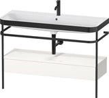 Duravit Waschtischset Happy D.2 Plus 1175x490mm ein Hahnloch taupe supermatt