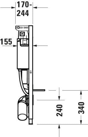 DURAVIT DuraSystem WC-Element Standard 99 cm – Trockenbau Installationssystem