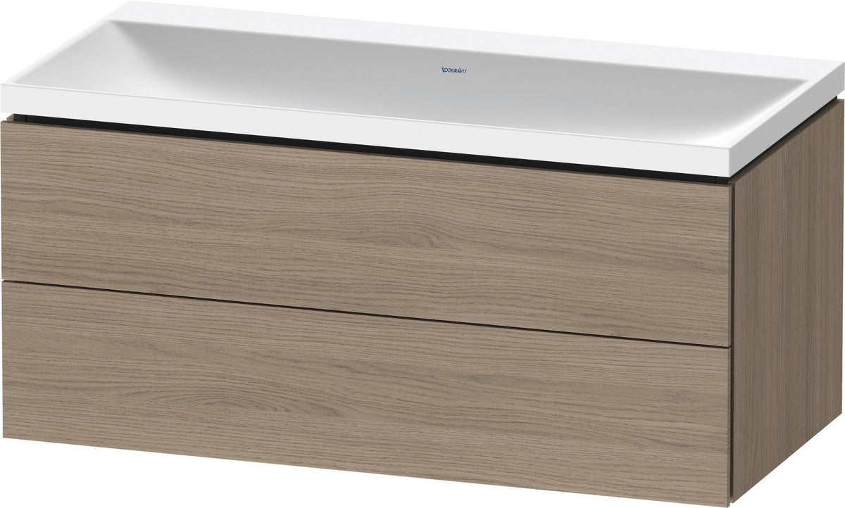 DURAVIT L-Cube c-shaped Waschtischset 1000x480x480 mm Amerikanischer Nussbaum Matt