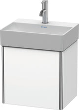 Duravit XSquare Waschtischunterbau 434 mm weiß seidenmatt, 1 Tür rechts, Tip-on