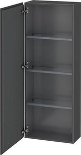 Duravit L-Cube Halbhochschrank 500 mm, 1 Tür links, betongrau matt, wandhängend, Soft-Close