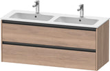 DURAVIT Ketho.2 Waschtischunterbau 1280 mm betongrau matt mit 2 Schubkästen und Soft-Close