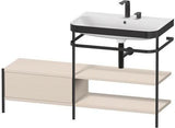 Duravit Waschtischunterbau Happy D.2 Plus 1400 mm mit Metallkonsole, supermatt