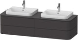 DURAVIT Happy D.2 Konsolenwaschtischunterbau 1600 mm mit 4 Schubkästen, Tip-On & LED