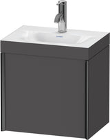 DURAVIT XViu Waschtischunterbau Set 460x450x330mm 1 Tür Schwarz Graphit Matt