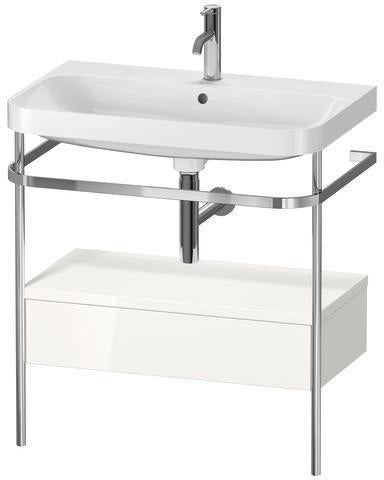 Duravit Waschtischset Happy D.2 Plus 775x490mm Taupe Supermatt – Einrichtungssystem Nussbaum Mitte