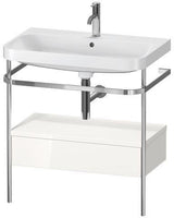 Duravit Waschtischset Happy D.2 Plus 775x490mm Taupe Supermatt – Einrichtungssystem Nussbaum Mitte