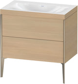DURAVIT XViu c-bonded Waschtischset 800 mm bodenstehend mit 2 Auszügen und Tip-on Technik