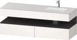 DURAVIT Qatego Einbauwaschtisch mit Konsolenwaschtischunterbau 1600 mm Weiß Matt