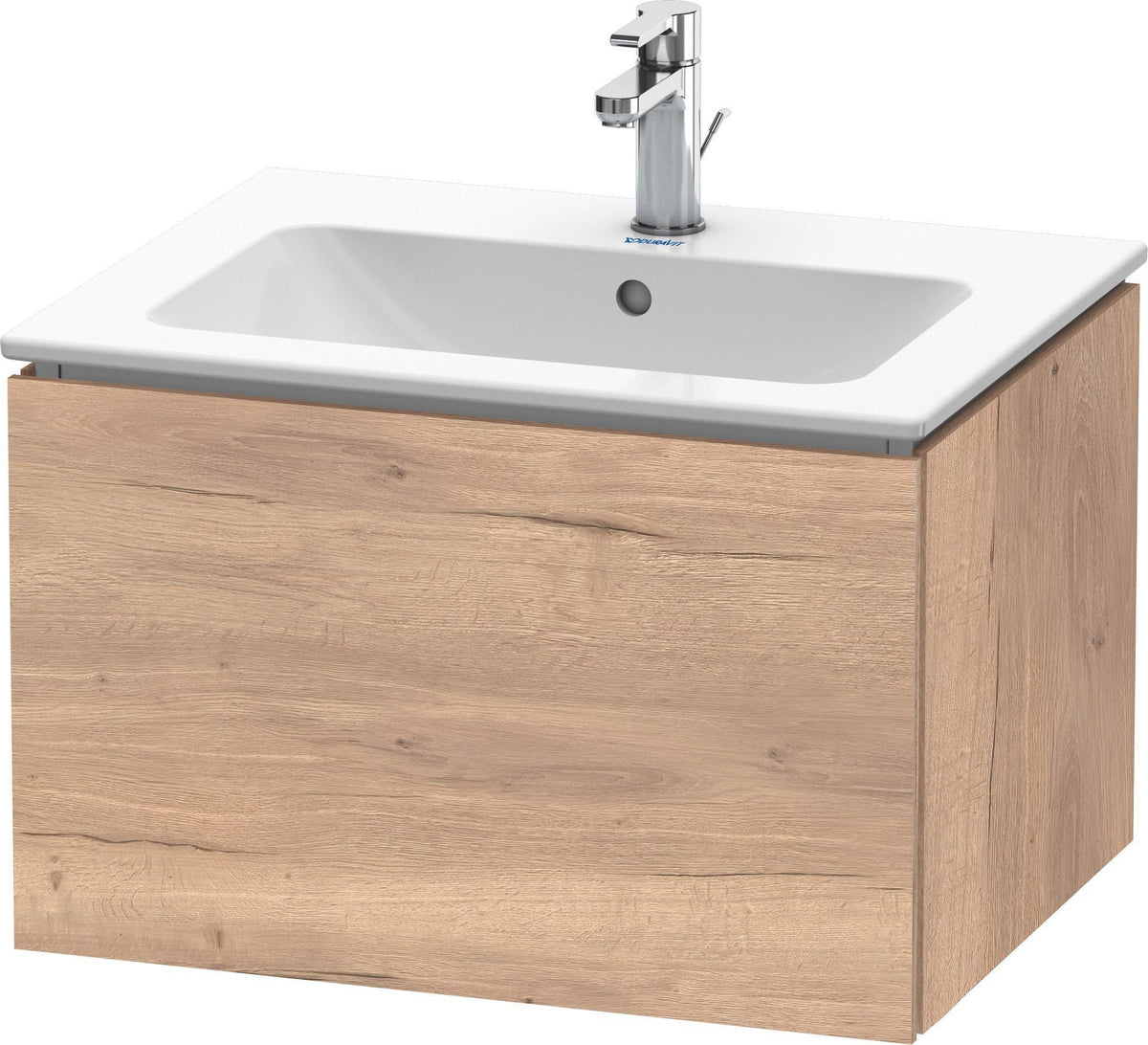 DURAVIT L-Cube Waschtischunterbau 620 mm wandhängend, 1 Auszug, Amerikanisch Nussbaum