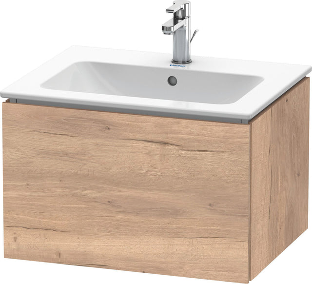 DURAVIT L-Cube Waschtischunterbau 620 mm wandhängend, 1 Auszug, Amerikanisch Nussbaum
