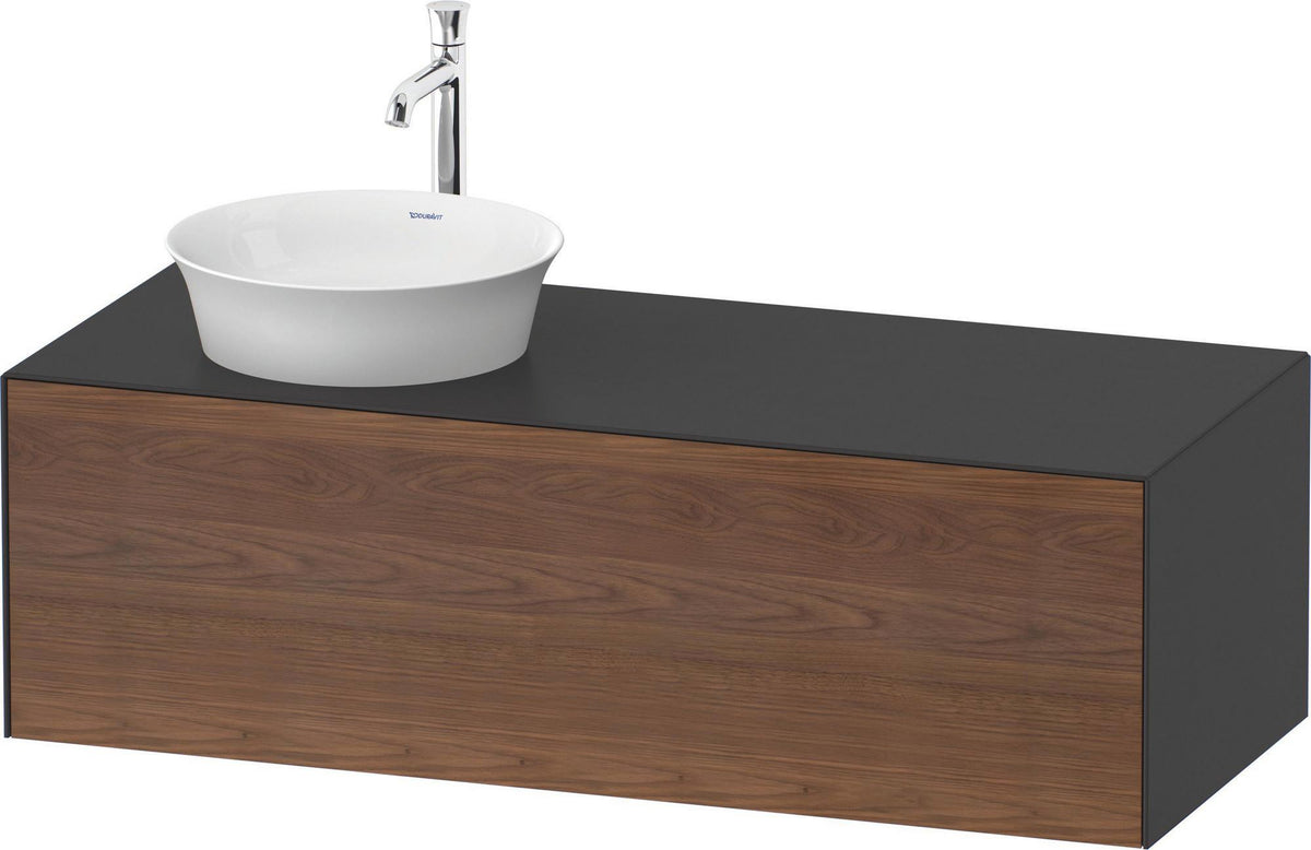 DURAVIT White Tulip Waschtischunterbau 1300 mm graphit seidenmatt mit LED-Innenbeleuchtung und Tip-On-Technik