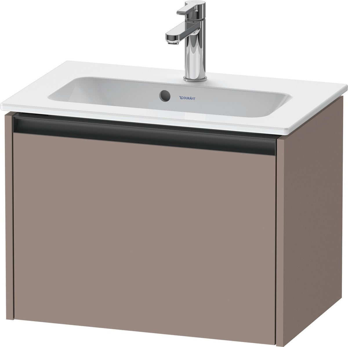 DURAVIT Ketho.2 Waschtischunterbau 610 mm betongrau matt mit Soft-Close-Auszug