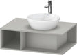Duravit D-Neo Waschtischunterbau 800 mm Betongrau Matt – Wandhängend, 1 offenes Fach links