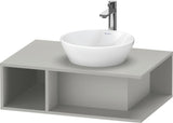 Duravit D-Neo Waschtischunterbau 800 mm Betongrau Matt – Wandhängend, 1 offenes Fach links