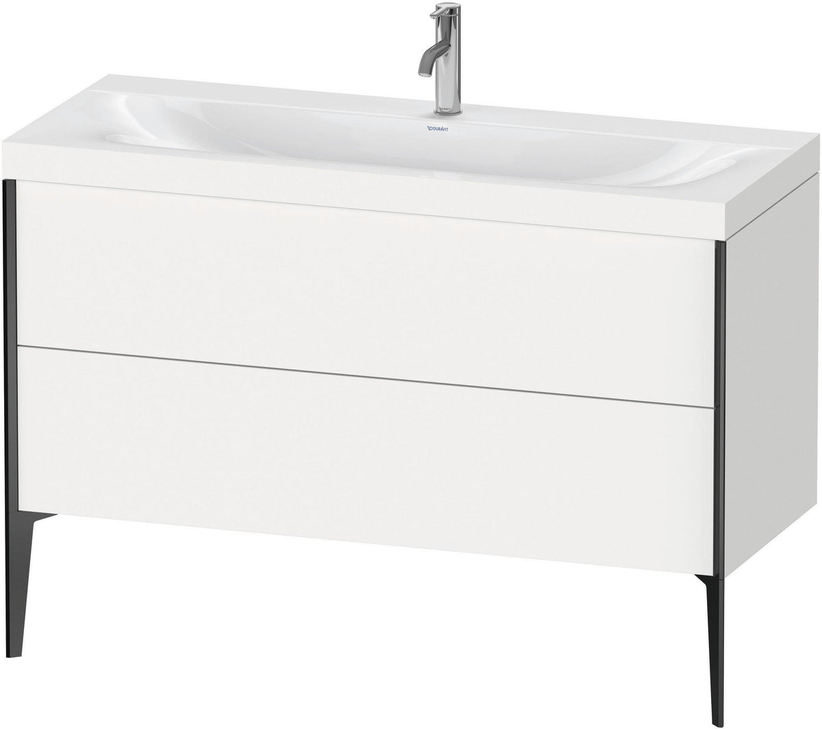 DURAVIT XViu c-bonded Waschtischset 1200 mm weiß mit Push-Open und Soft-Close