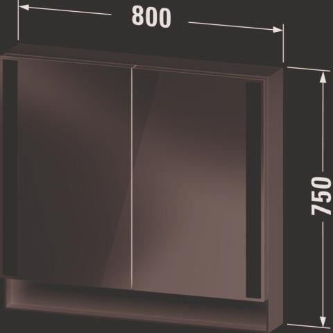 DURAVIT Qatego Spiegelschrank 600 mm mit LED-Beleuchtung und Soft-Close