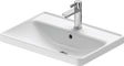 Duravit D-Neo Einbauwaschtisch 600 mm, 1 Hahnloch, mit Überlauf, weiß