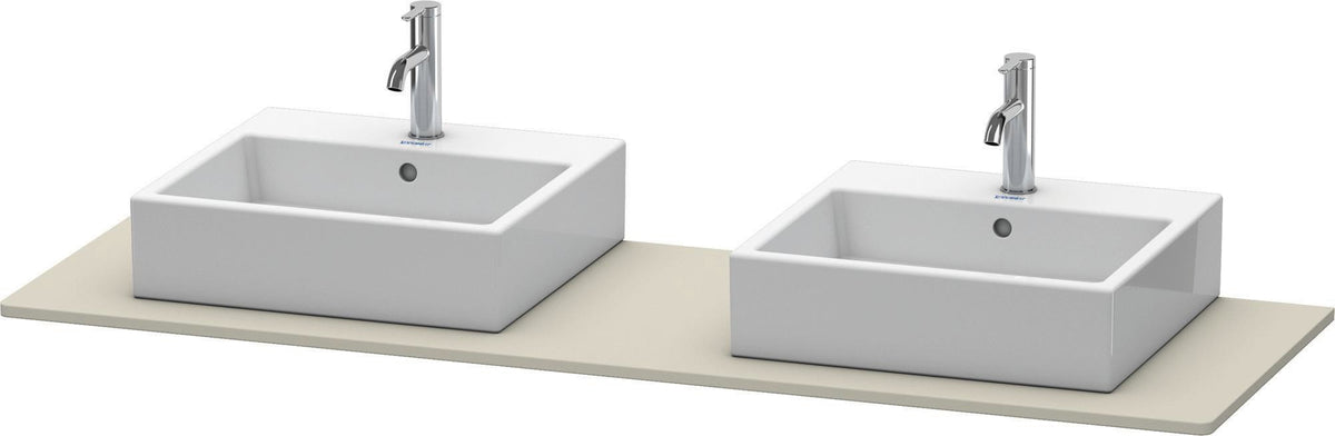 DURAVIT XSquare Konsole 1600 mm mit zwei Ausschnitten – Weiß Seidenmatt