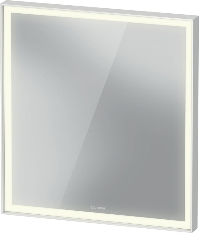 DURAVIT L-Cube Lichtspiegel 650x700mm mit Sensor, LED-Beleuchtung, Spiegelheizung & Kondensschutz, Weiß