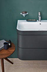 Duravit C.1 Einhebel-Waschtischmischer M mit Zugstange, Schwarz Matt