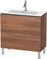 Duravit L-Cube Waschtischunterbau 820 mm, 2 Auszüge, bodenstehend, Weiß Matt