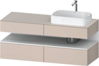 taupe matt / Nische weiß matt, mit Siphonausschnitt und Schürze / sonstige