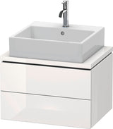 Duravit L-Cube Konsolenwaschtischunterbau 620 mm betongrau matt mit 2 Schubkästen und Tip-On-Technik