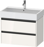 weiß hochglanz / 2 Schubkästen / Waschtischunterbau