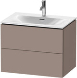 DURAVIT L-Cube Waschtischunterbau wandhängend 720 mm weiß matt mit 2 Schubkästen und Tip-On-Technik