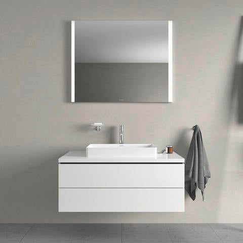 Duravit L-Cube Konsole variabel 550 mm weiß matt – wandhängend, mit Ausschnitt für Waschschüssel