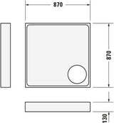 Duravit Starck Slimline Duschwanne 800x800x45 mm Weiß Sanitäracryl quadratisch