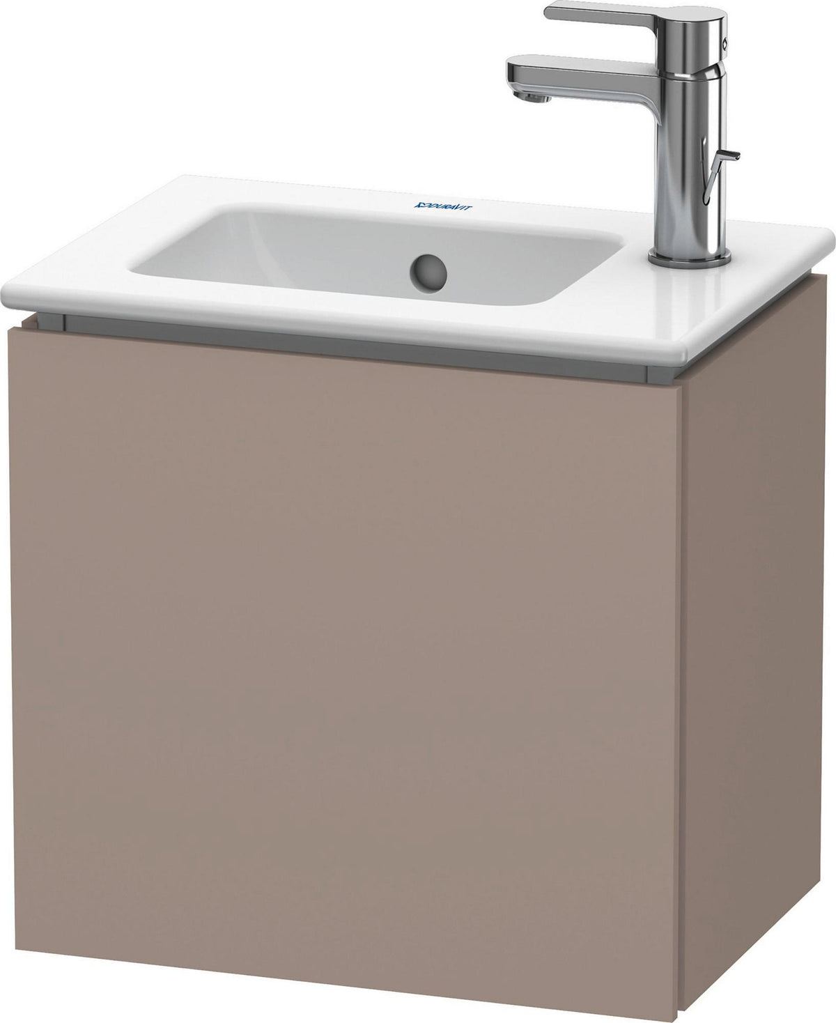 Duravit L-Cube Waschtischunterbau wandhängend 420 mm taupe matt, 1 Tür links