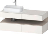 DURAVIT Qatego Studio F. A. Porsche Konsolenwaschtischunterbau 1400 mm Weiß Matt mit LED-Nischenbeleuchtung