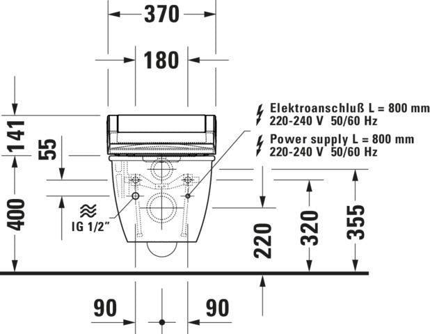 DURAVIT SensoWash Classic Dusch-WC-Sitz in Weiß – mit Fernbedienung, Beleuchtung und einstellbarer Duschstrahlstärke