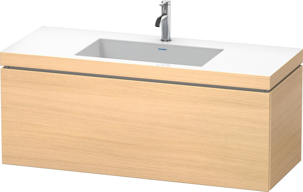 DURAVIT L-Cube c-bonded Waschtischset 1200 mm Mediterrane Eiche mit Vero Air Waschtisch und Auszug