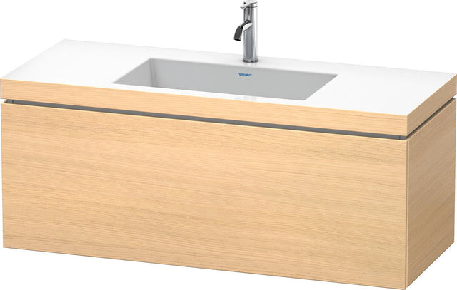 DURAVIT L-Cube c-bonded Waschtischset 1200 mm Mediterrane Eiche mit Vero Air Waschtisch und Auszug
