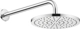 DURAVIT Kopfbrause MinusFlow D250, Rund, Rain Schwarz Matt – 1 Strahl, Antikalk, 250 mm