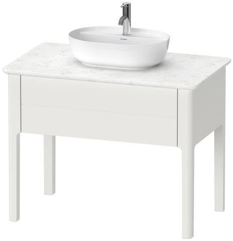 Duravit Luv Waschtischunterbau 938 mm weiß seidenmatt mit Tip-On-Technik von Cecilie Manz