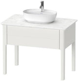 Duravit Luv Waschtischunterbau 938 mm weiß seidenmatt mit Tip-On-Technik von Cecilie Manz