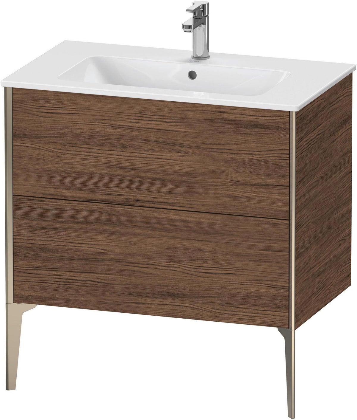 DURAVIT XViu Waschtischunterbau bodenstehend 594x810x480 mm mit 2 Auszügen, weiß matt