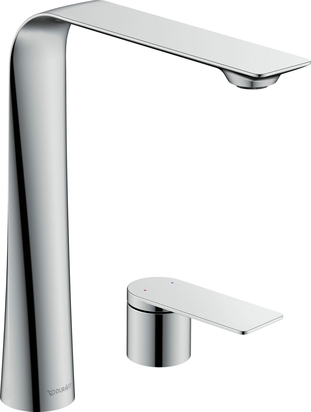 Duravit D.1 2-Loch Waschtischarmatur XL Chrom – 180 mm Ausladung, Keramikmischsystem
