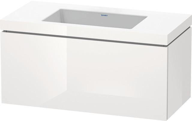 DURAVIT L-Cube Waschtischset 1000x480mm mit Vero Air Möbelwaschtisch, ohne Überlauf, s-matt