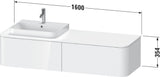 Duravit Waschtischunterbau Happy D.2 Plus 1600 mm taupe supermatt mit Innenbeleuchtung