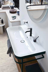 Duravit C.1 Einhebel-Waschtischmischer M mit Zugstange, Schwarz Matt